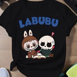 Black Graphic LABUBU Inspired T-Shirt, Size XL, NWOT